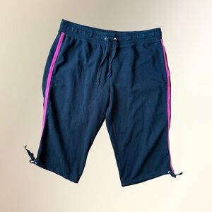 Style & Co. Black Athletic Shorts with Pink Side Stripes